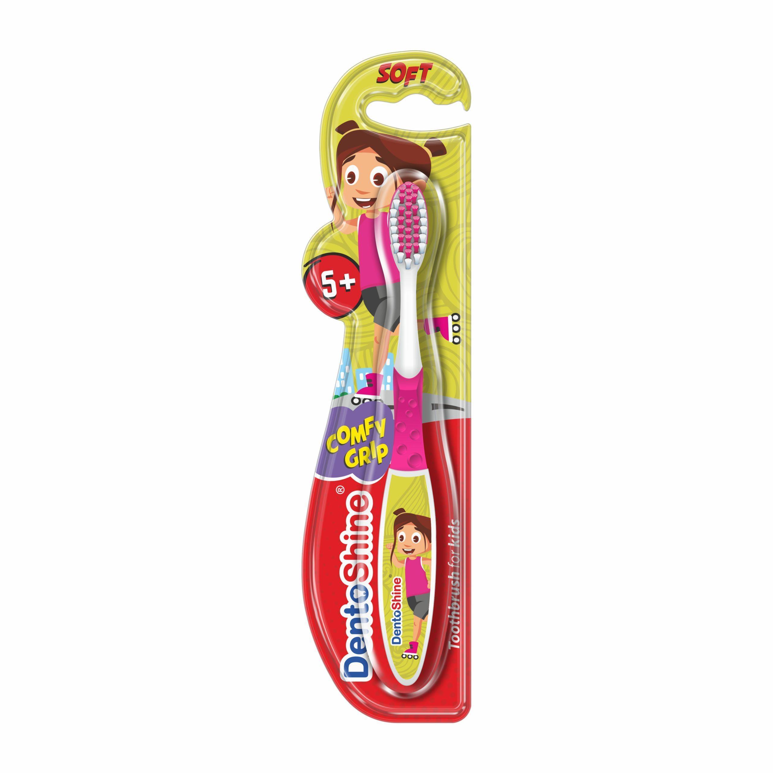 COMFY Grip Toothbrush for Kids (Ages 5+) - Pink