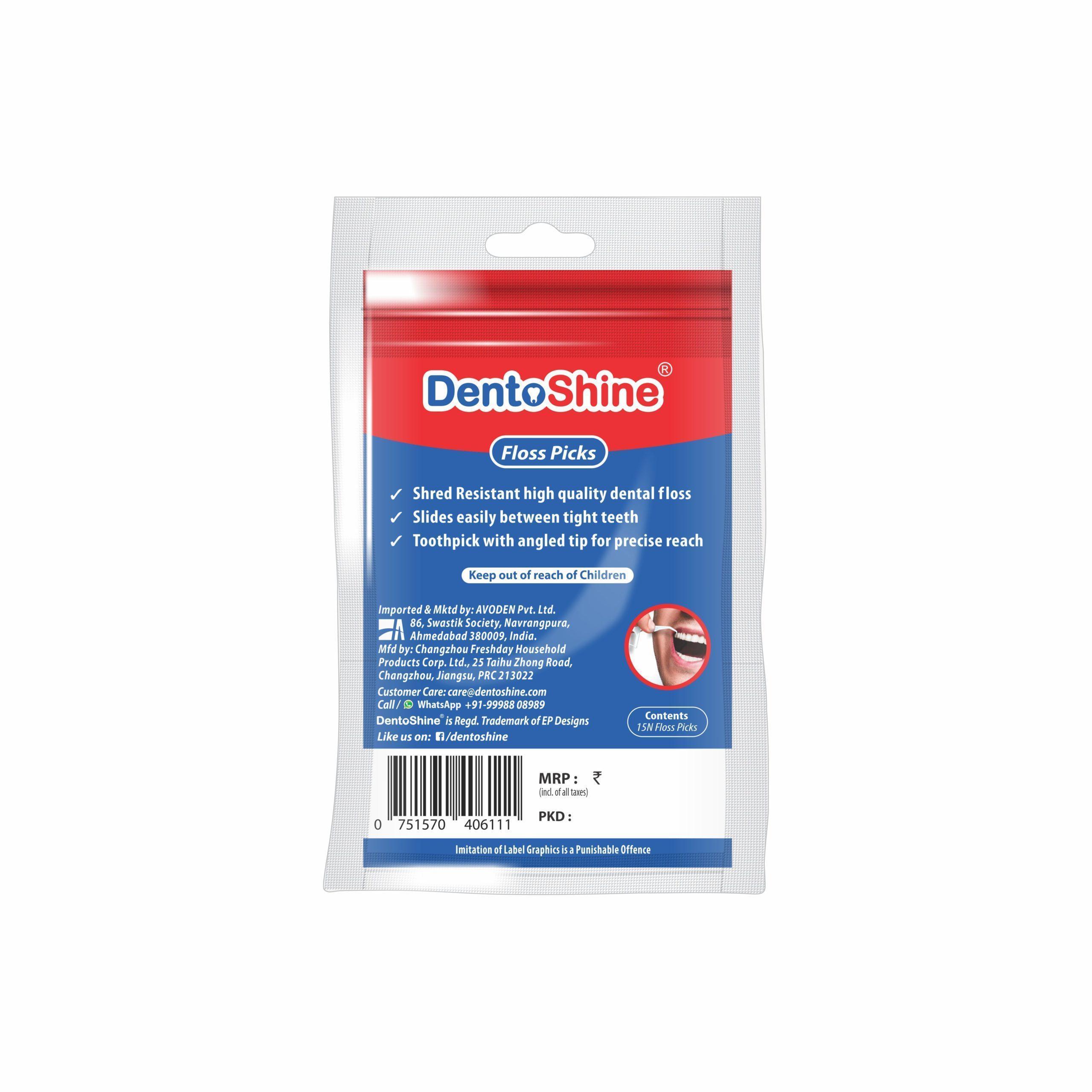 Deep Clean Floss Picks - 15 count Resealable Poly Bag - Image 5