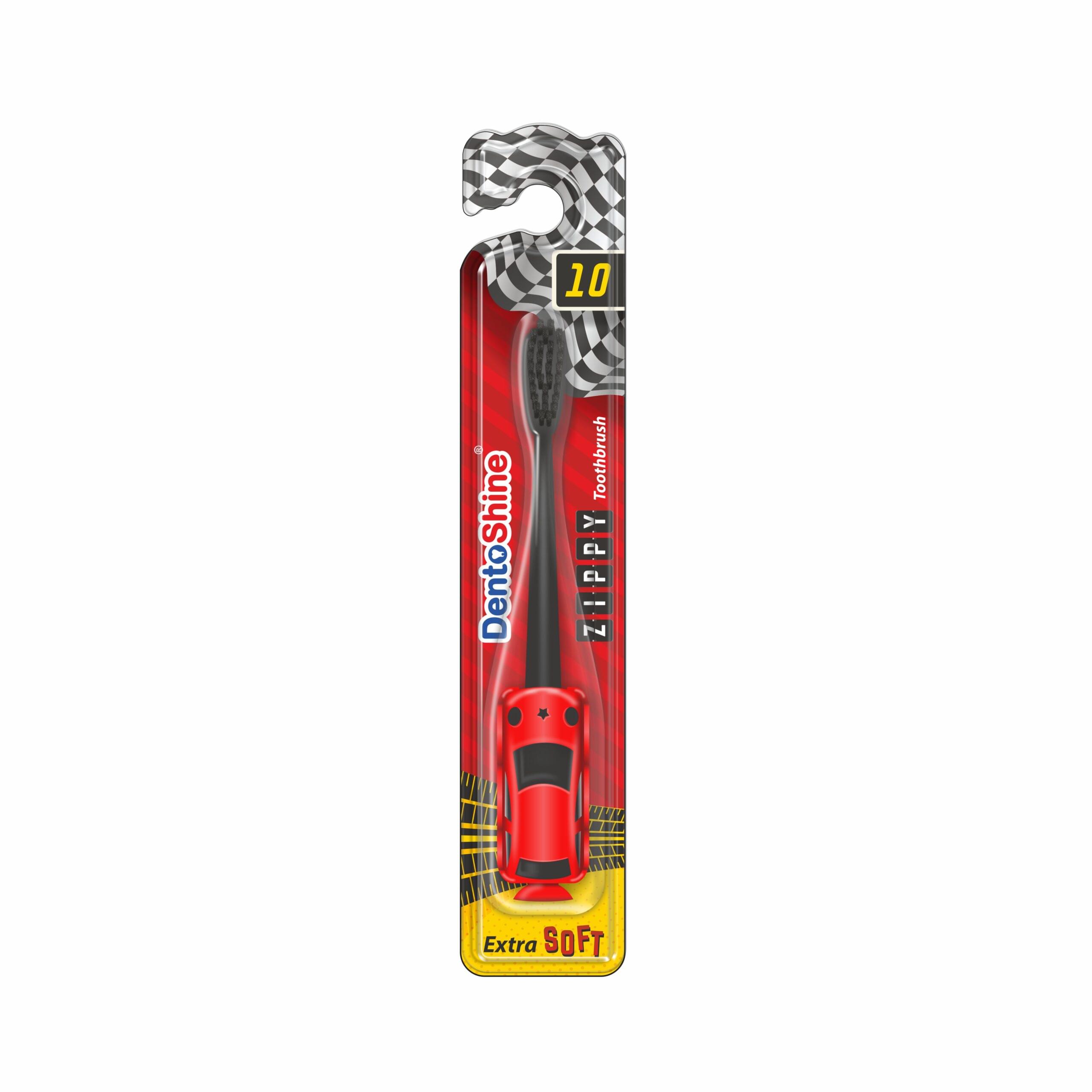DentoShine Zippy Toothbrush for Kids - (Red)