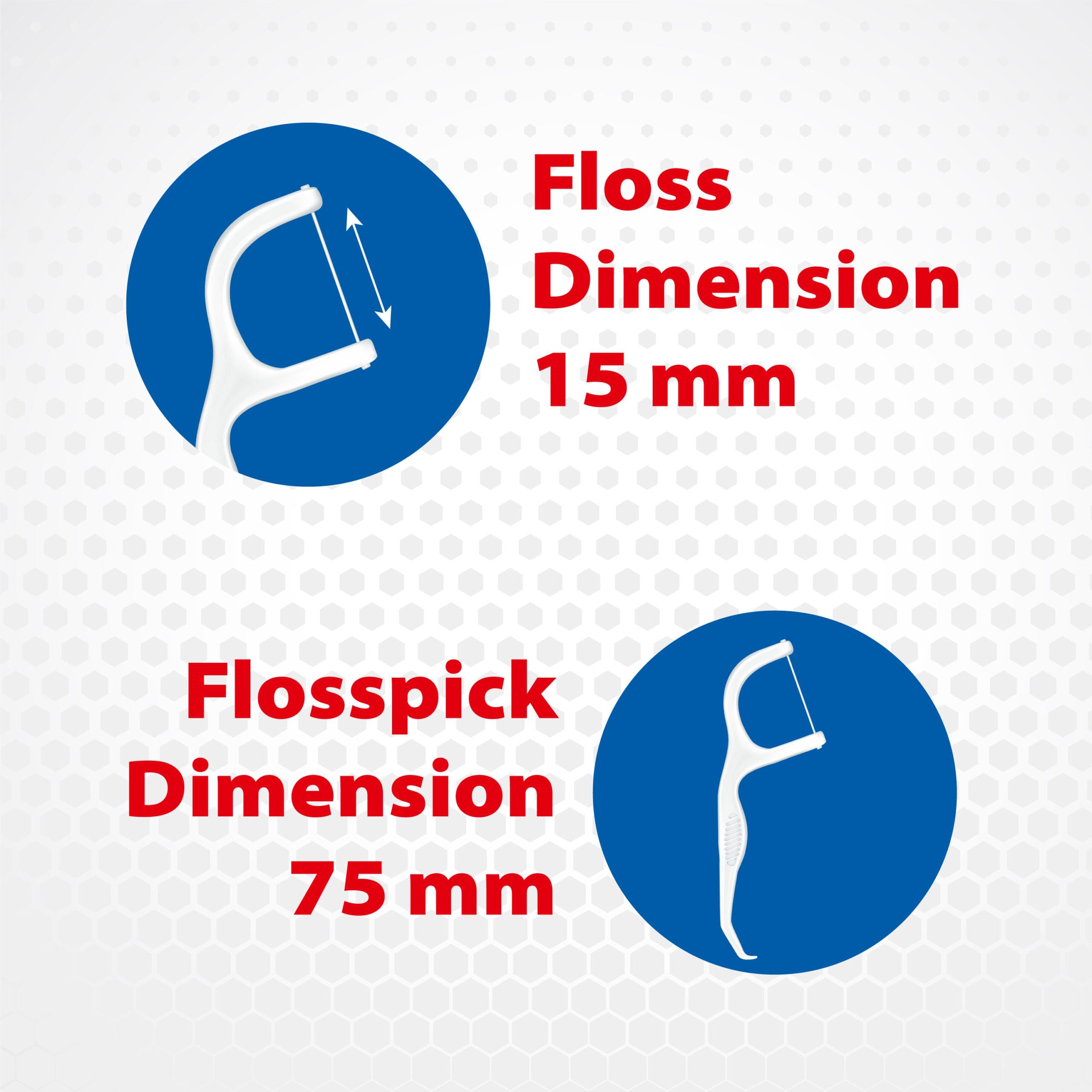 Deep Clean Floss Picks - 15 count Resealable Poly Bag - Image 3