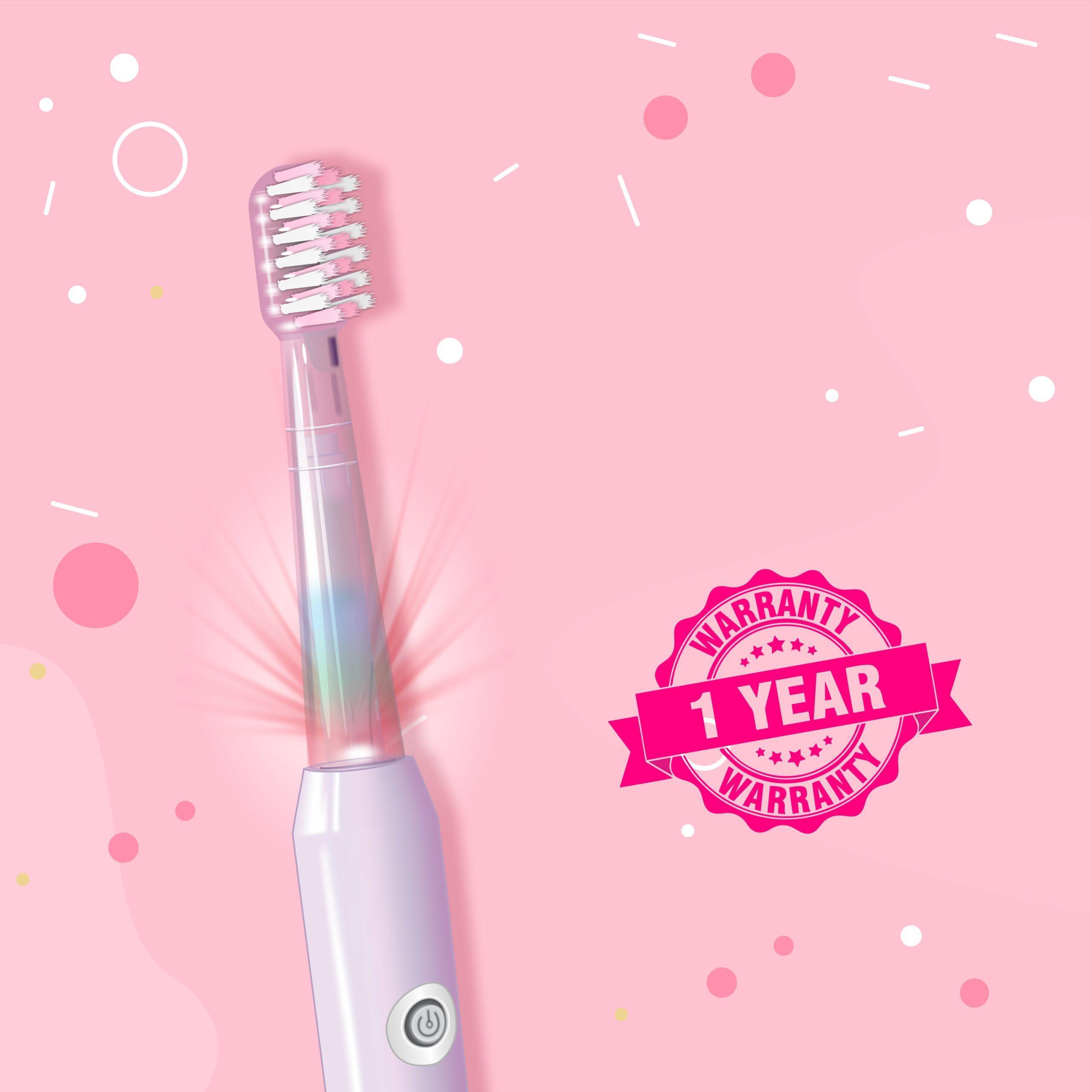 DentoShine Sonic Plus Electric Toothbrush for kids (Ages 3+) | 3 modes of cleaning & 2 extra brush heads (Pink) - Image 5