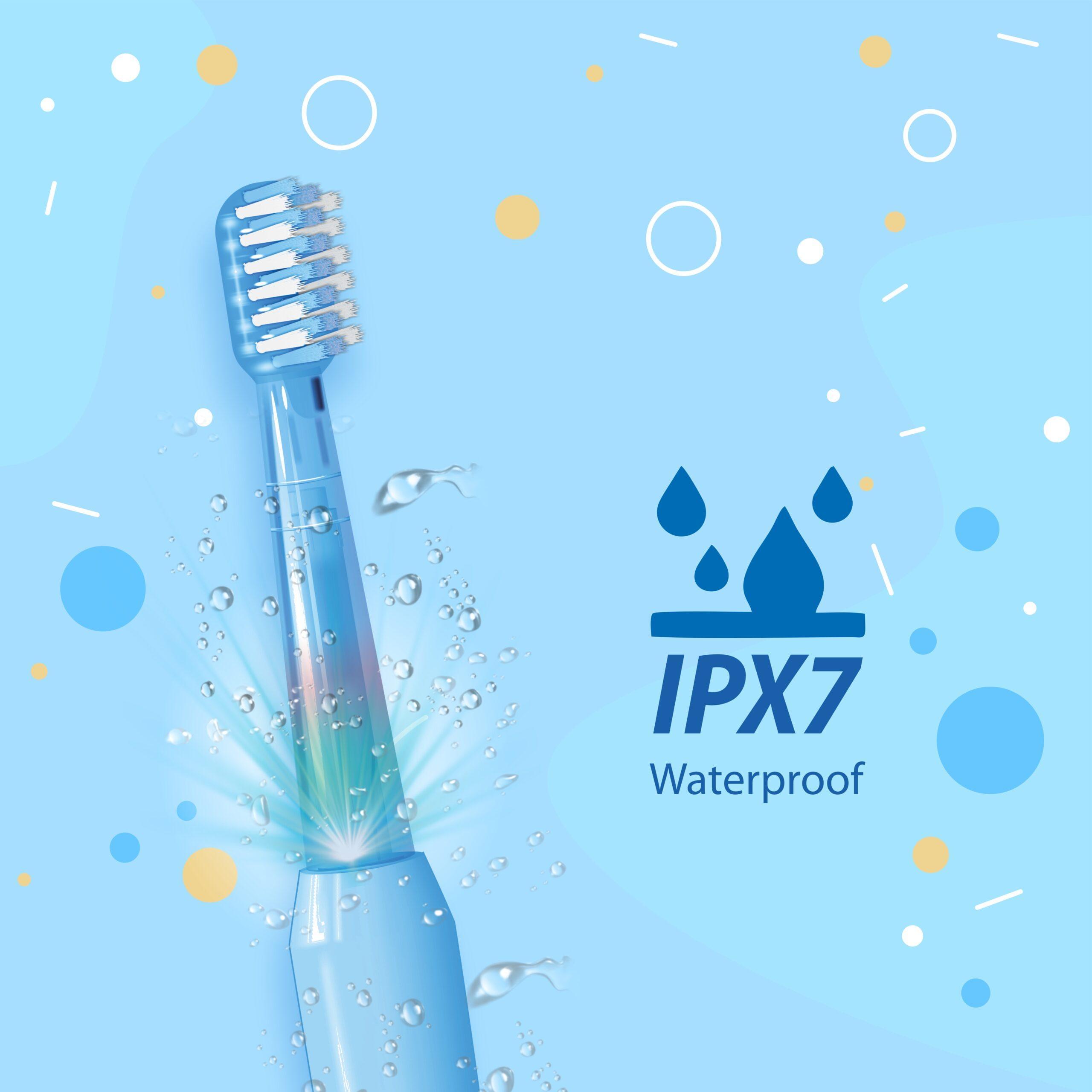 DentoShine Sonic Plus Electric Toothbrush for kids (Ages 3+) | 3 modes of cleaning & 2 extra brush heads (Blue) - Image 3