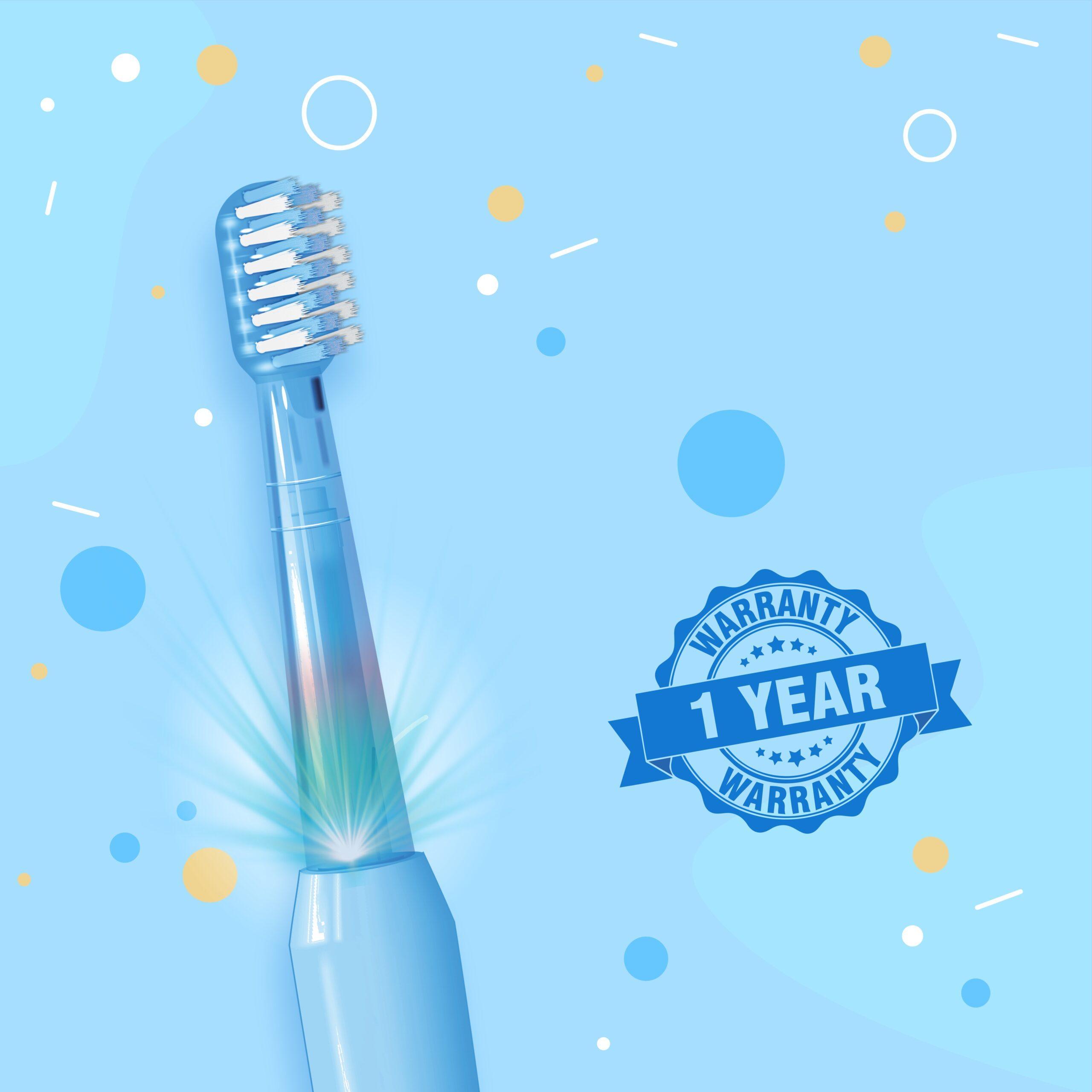 DentoShine Sonic Plus Electric Toothbrush for kids (Ages 3+) | 3 modes of cleaning & 2 extra brush heads (Blue) - Image 6