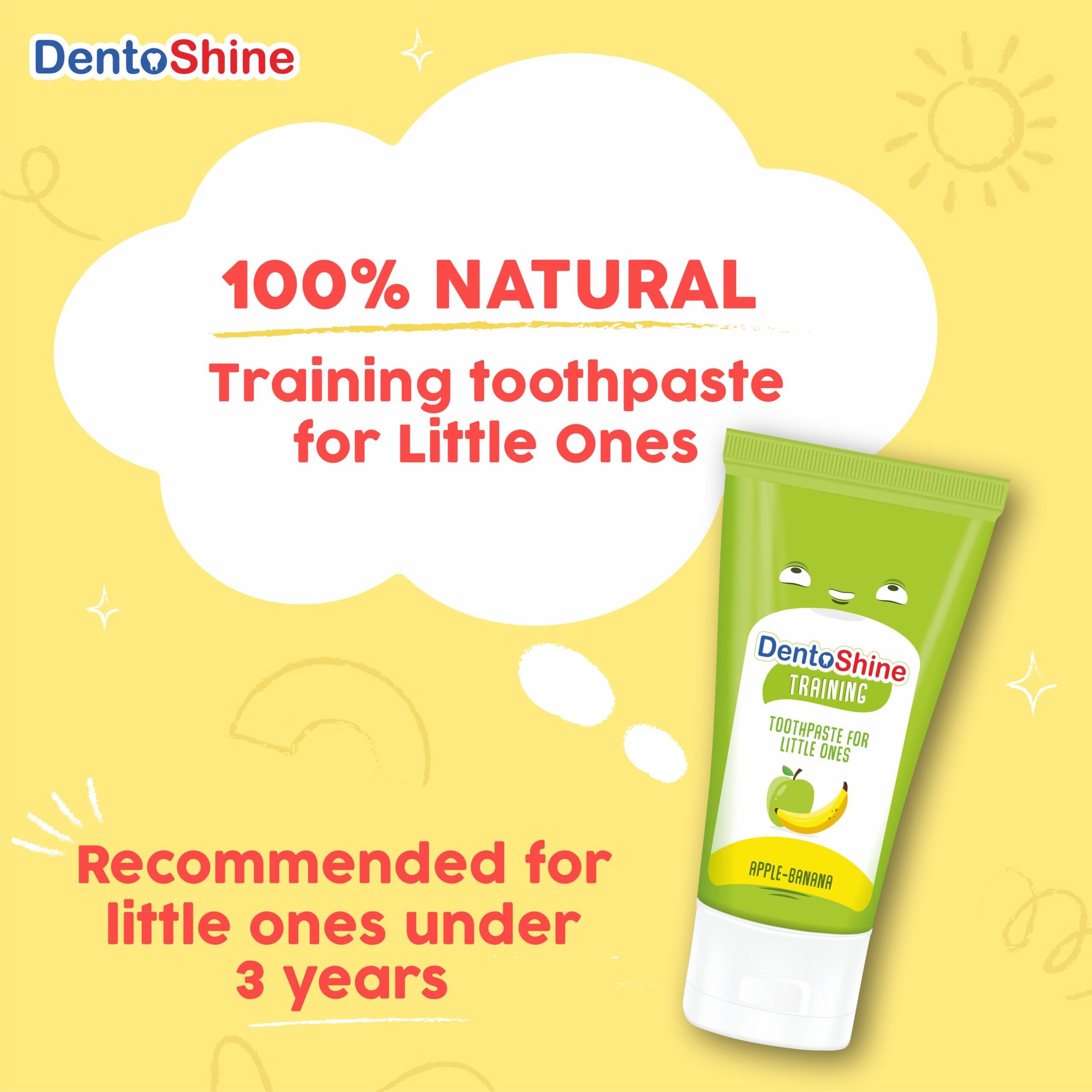 Fluoride free Training toothpaste for Little Ones 60 g (Apple Banana) - Image 2