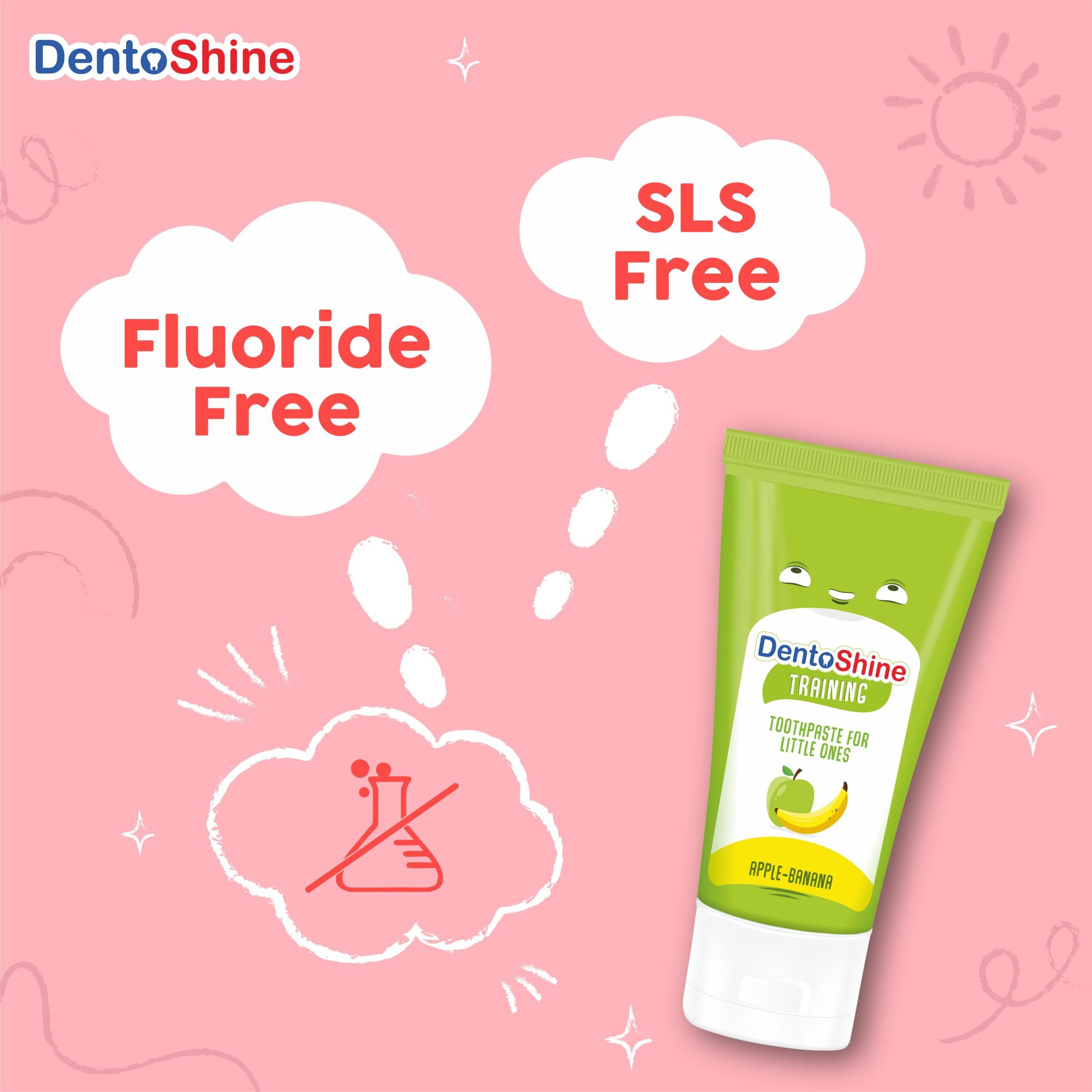 Fluoride free Training toothpaste for Little Ones 60 g (Apple Banana) - Image 4