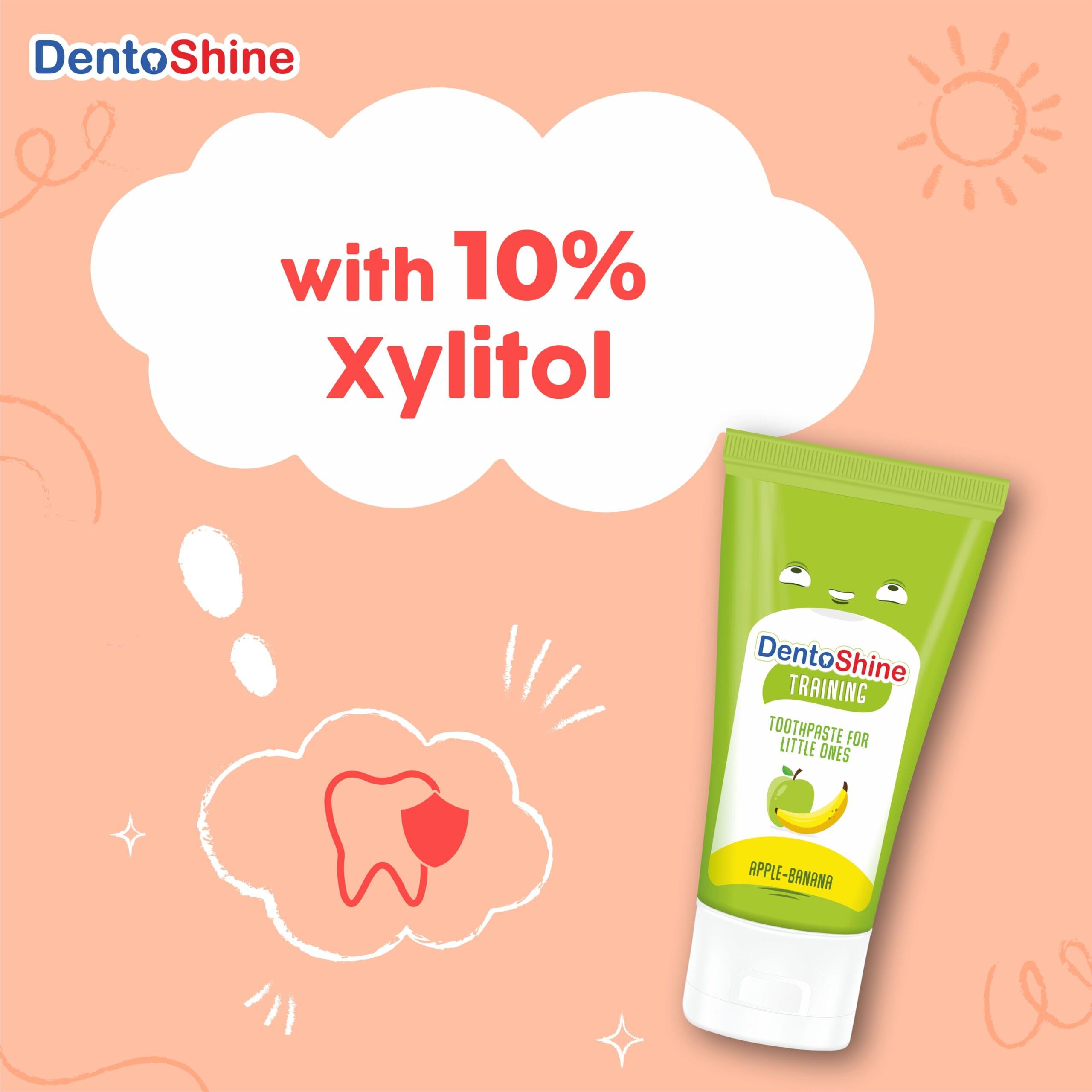 Fluoride free Training toothpaste for Little Ones 60 g (Apple Banana) - Image 3