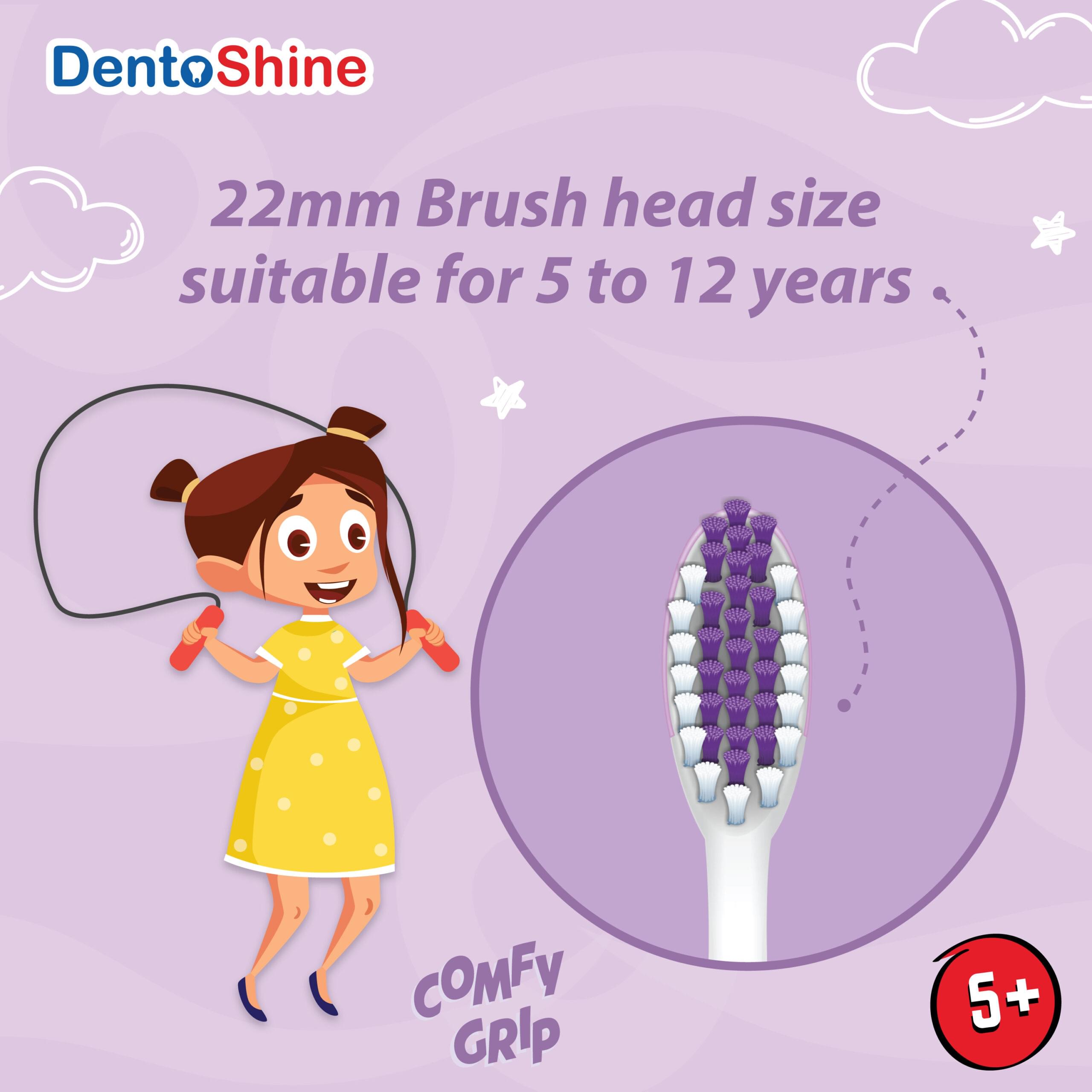 COMFY Grip Toothbrush for Kids (Ages 5+) - Purple - Image 2