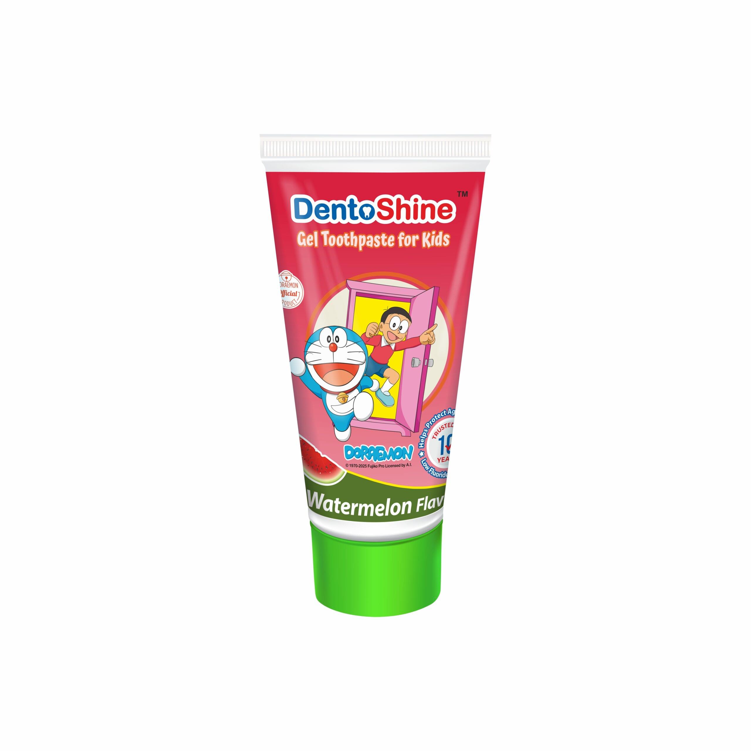 Gel Toothpaste for Kids - Watermelon Flavor 80 g (Doraemon) | Ages 2+ | Trusted for 10+ years