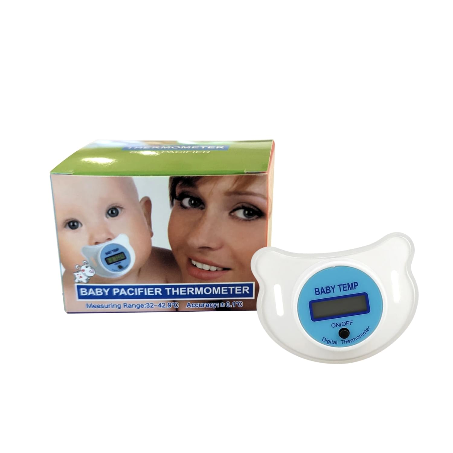 Baby Pacifier Thermometer with Fever Chart – Digital Oral Thermometer for Infants & Toddlers